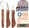 Beginner-Friendly Wood Carving Kit – 3-Piece Whittling Knife Set with Spoon Carving Knife, Basswood Blocks & Step-by-Step Learning Videos – Schaaf Tools Wood Whittling Kit for Beginners